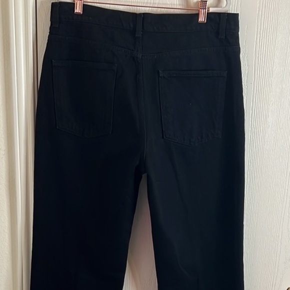 RARE! Zara x Charlotte Gainsbourg Black Cigarette Straight Leg Jeans. Size 14 - Picture 7 of 8